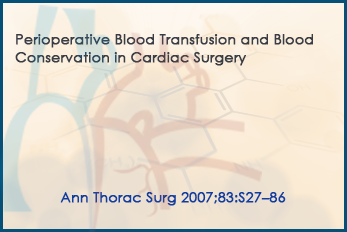 STS-SCA  Transfusion Guidelines and blood conservation strategy 2007